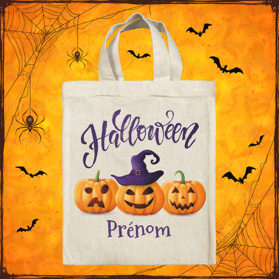 Bolsa de Halloween personalizada - Calabazas