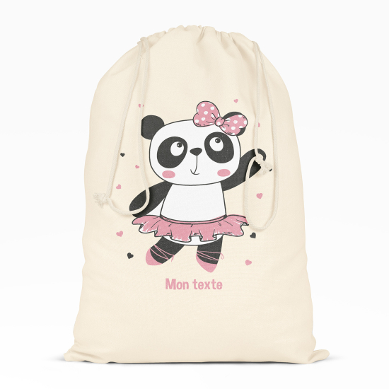 Bolsa de hilo personalizada - Bailarina panda