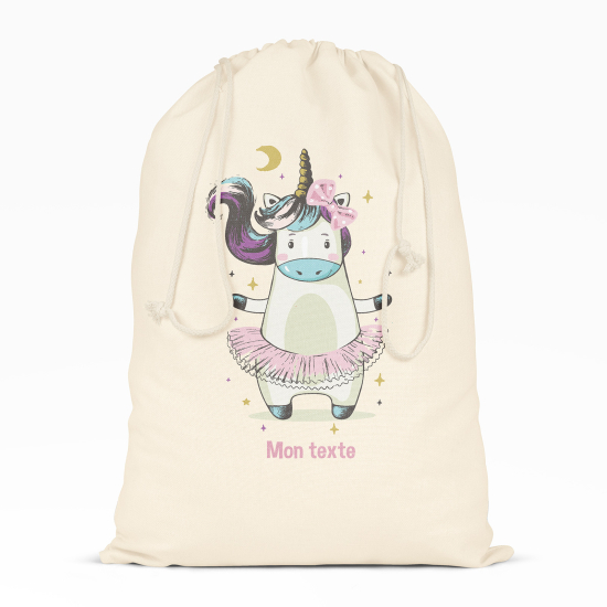 Bolsa de hilo personalizada - Bailarina unicornio