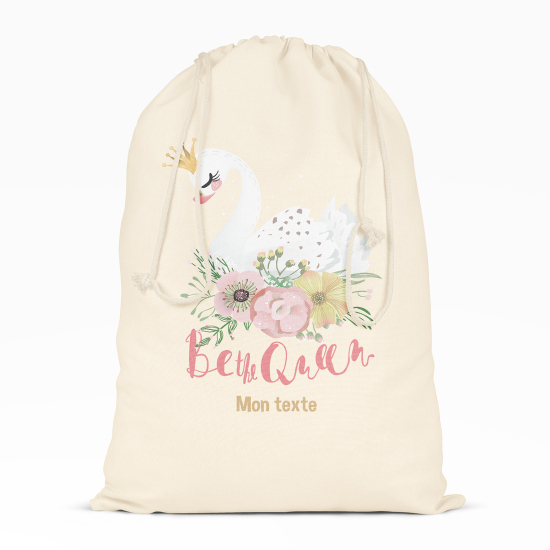 Bolsa de hilo personalizada - Cisne Sé la reina