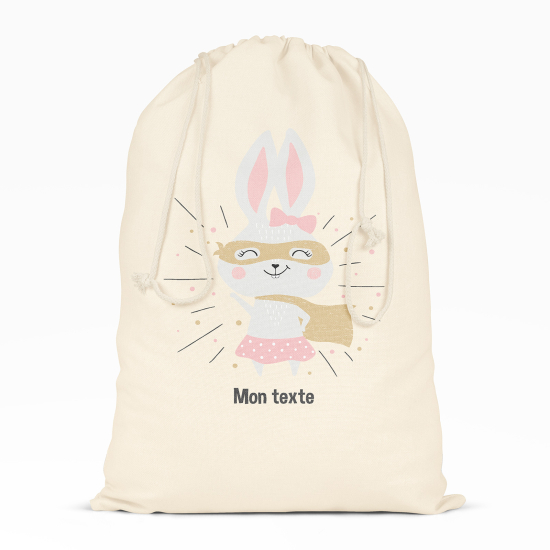 Bolsa de hilo personalizada - Coneja superhéroe