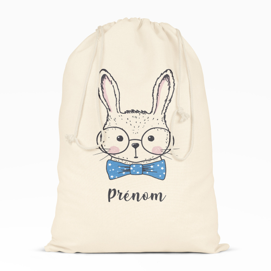 Bolsa de hilo personalizada - Conejo con gafas