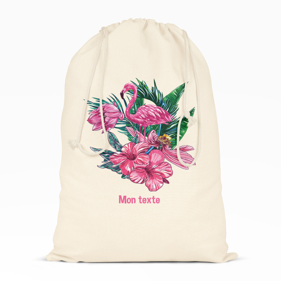 Bolsa de hilo personalizada - Flamenco rosa tropical