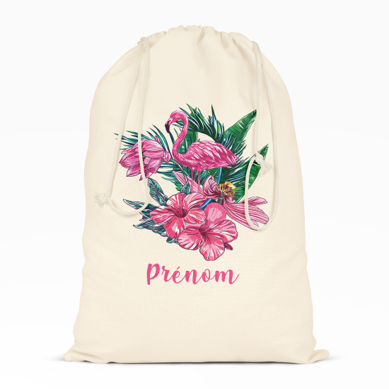 Bolsa de hilo personalizada - Flamenco rosa tropical