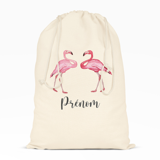 Bolsa de hilo personalizada - Flamencos rosas