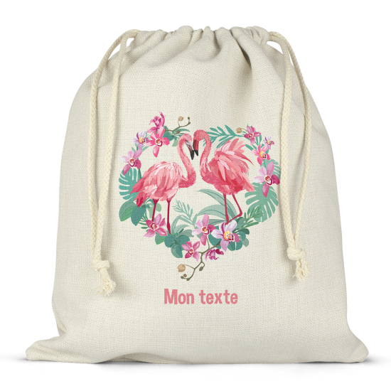 Bolsa de hilo personalizada - Flamencos rosas