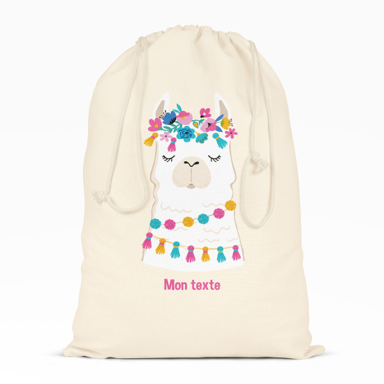 Bolsa de hilo personalizada - Lama flores