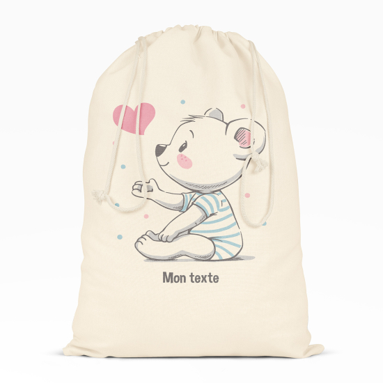 Bolsa de hilo personalizada - Osito corazón