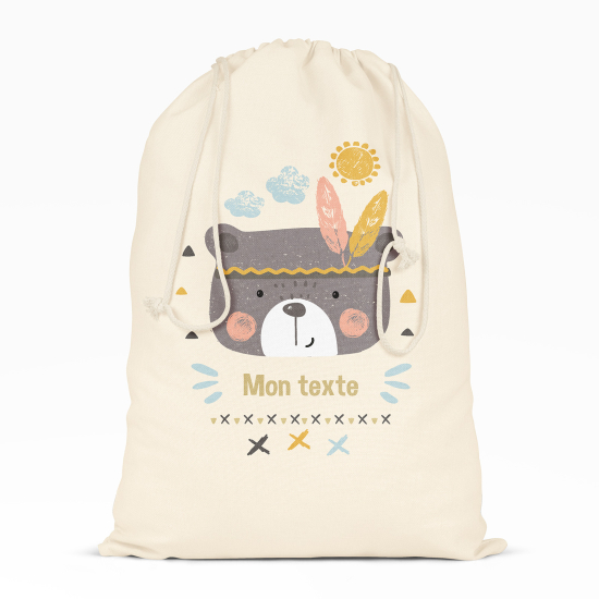 Bolsa de hilo personalizada - Osito indio