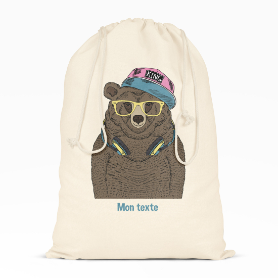 Bolsa de hilo personalizada - Oso música