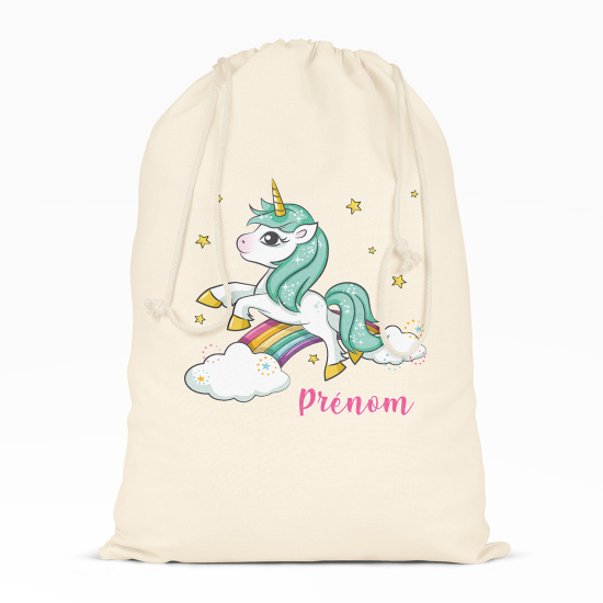 Bolsa de hilo personalizada - Unicornio arcoíris