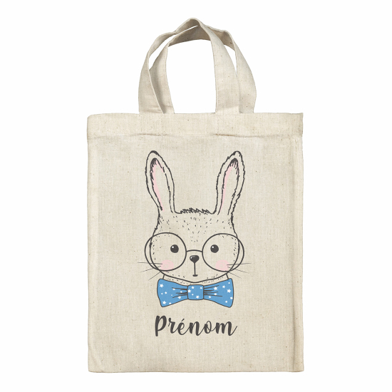 Bolsa de Pascua personalizada - Conejo con gafas