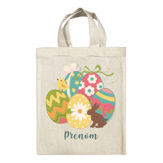 Bolsa de Pascua personalizada - Conejo huevos