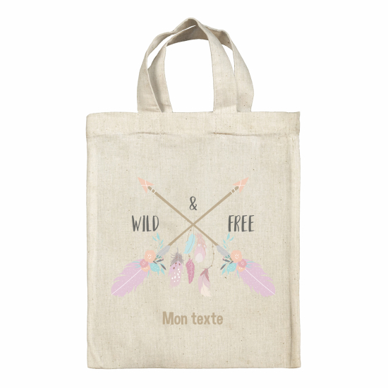 Bolsa de tela personalizada - Plumas salvajes y libres