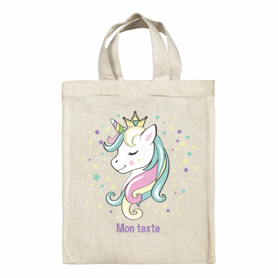 Bolsa de tela personalizada - Princesa unicornio