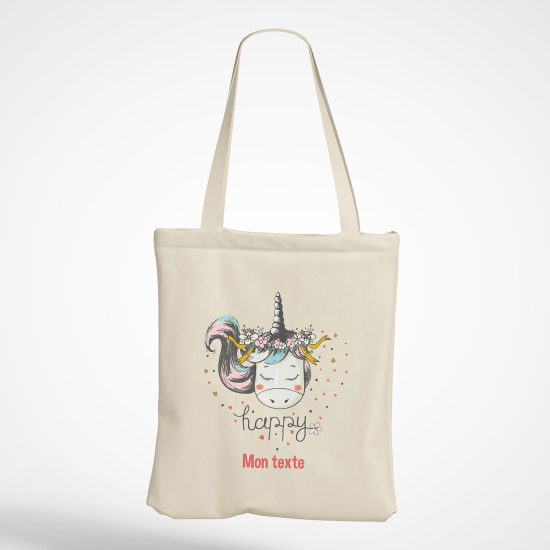Bolsa personalizada - Unicornio feliz