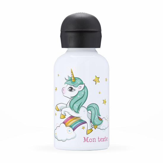 Cantimplora isotérmica personalizada para niños - Unicornio arcoíris