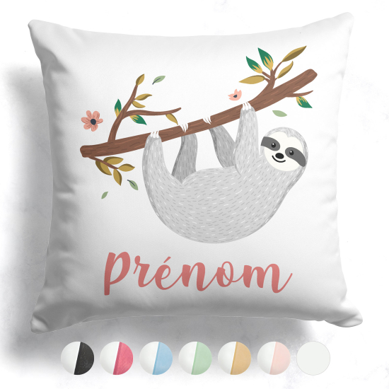 Cojín bicolor personalizado - Perezoso