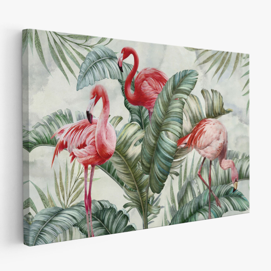 Cuadro en Lienzo - Flamencos Rosados