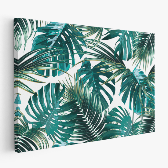 Cuadro en Lienzo - Hojas Tropicales