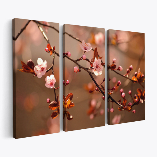 Cuadro tríptico - Flores de Cerezo