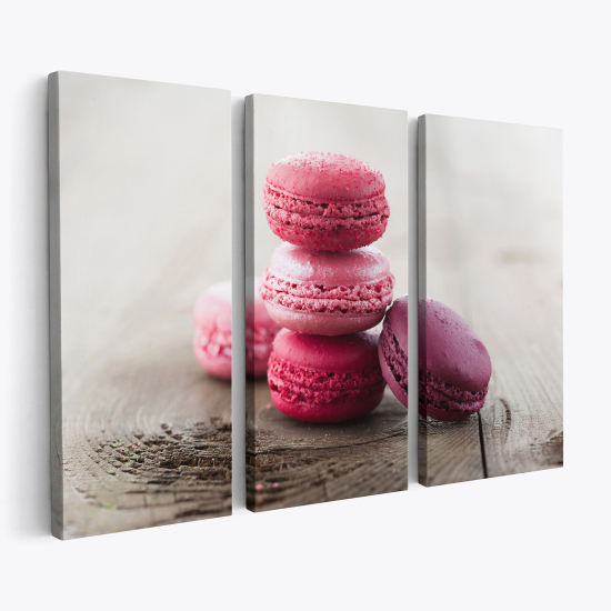 Cuadro tríptico - Macarons