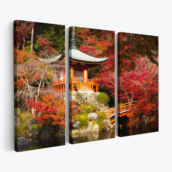 Cuadro tríptico - Templo Japonés