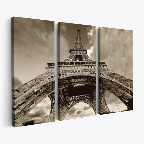 Cuadro tríptico - Torre Eiffel París