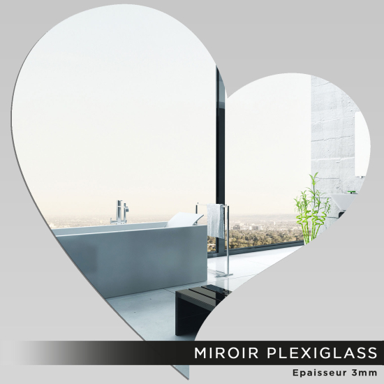 Espejo acrílico plexiglás - Corazón