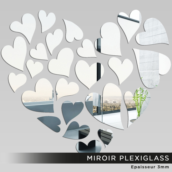 Espejo acrílico plexiglás - Corazón