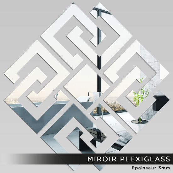 Espejo acrílico plexiglás - Diseño de rombos