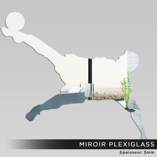 Espejo acrílico plexiglás - Jugador de fútbol