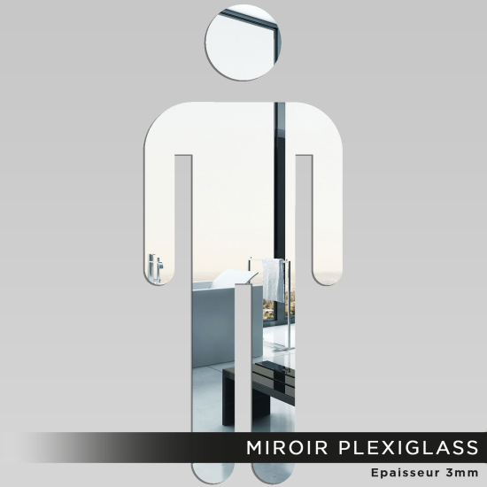 Espejo acrílico plexiglás - WC hombre