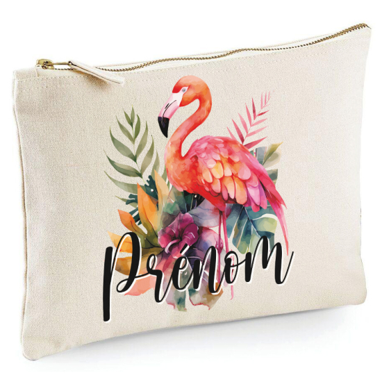 Estuche / Bolsa - Nombre Flamenco Rosa