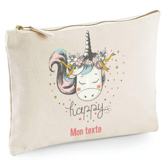 Estuche / Bolsa - Unicornio Corazones