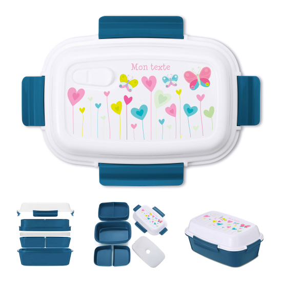 Fiambrera personalizada - Flores mariposas