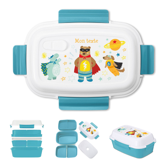 Fiambrera personalizada - Oso superhéroe