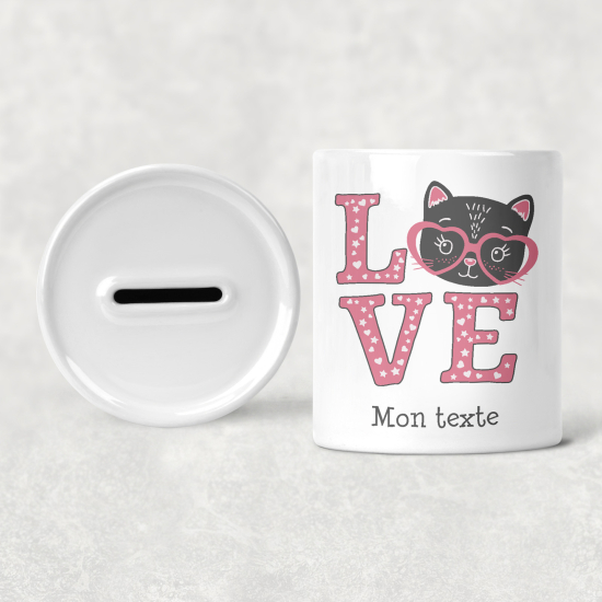 Hucha para niños personalizada - Infantil - Amor de Gato