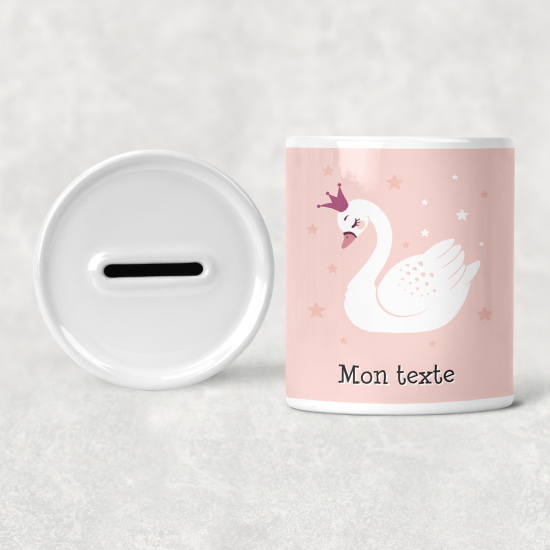 Hucha para niños personalizada - Infantil - Cisne