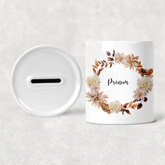 Hucha para niños personalizada - Infantil - Flores