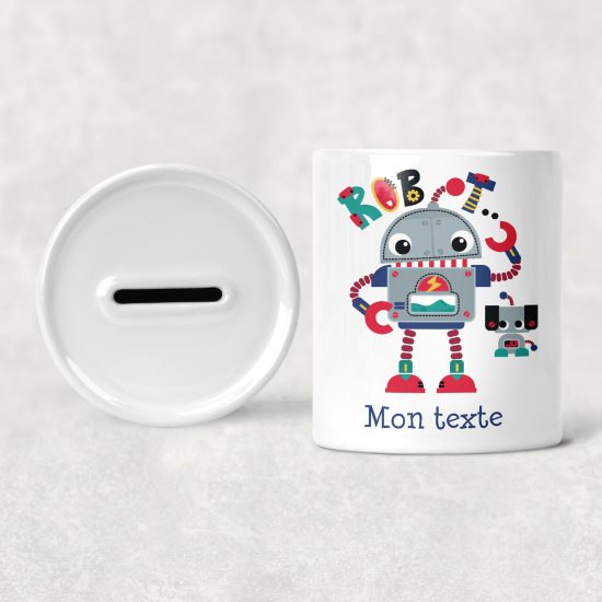 Hucha para niños personalizada - Infantil - Robots