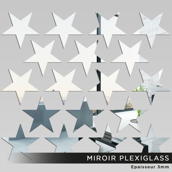 Kit Espejo acrílico plexiglás - Estrellas