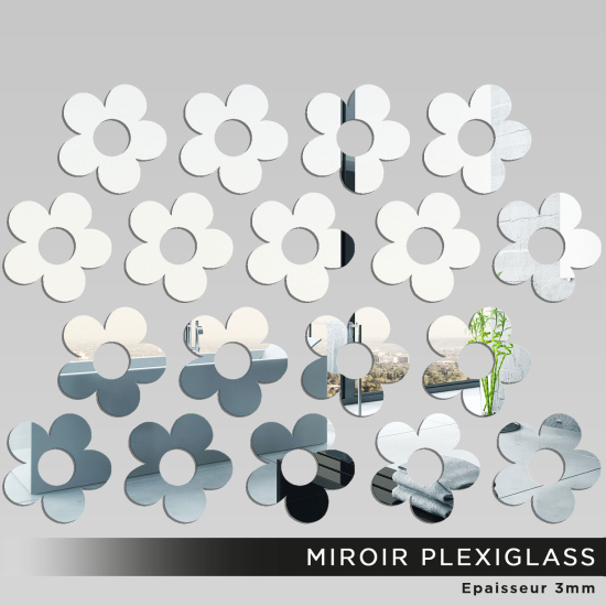 Kit Espejo acrílico plexiglás - Flores