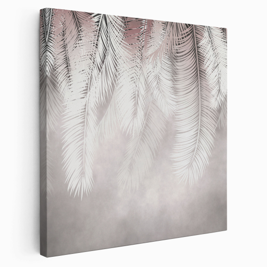 Lienzo cuadrado - Plumas