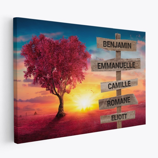 Lienzo infantil personalizado - Árbol corazón