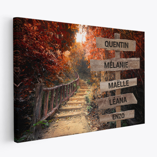 Lienzo infantil personalizado - Camino en el bosque