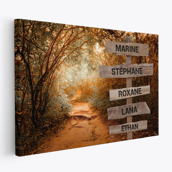Lienzo infantil personalizado - Camino en el bosque