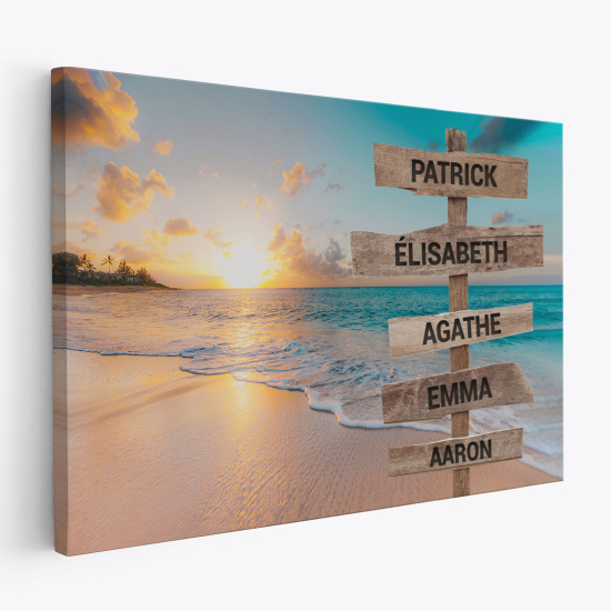 Lienzo infantil personalizado - Playa
