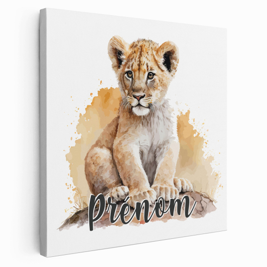 Lienzo personalizado para niños - Infantil - Cachorro de león
