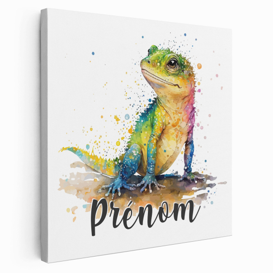Lienzo personalizado para niños - Infantil - Lagarto colorido